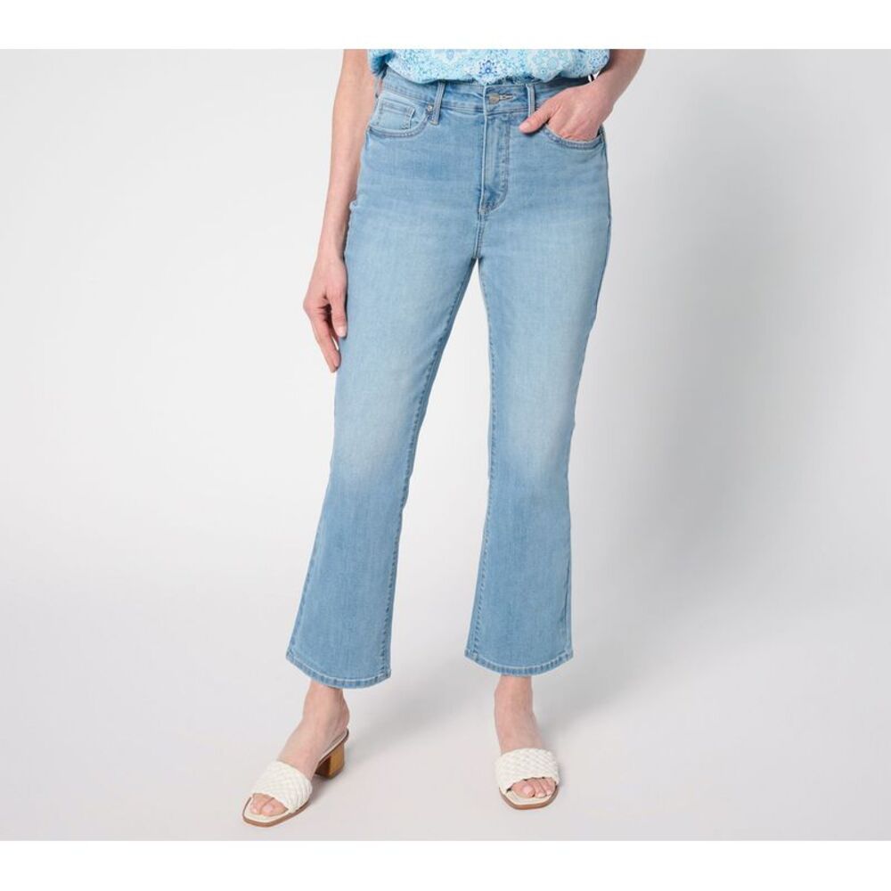 NYDJ Women's Plus Sz Pants 20W High Rise Billie Ankle Jeans w Cool Blue